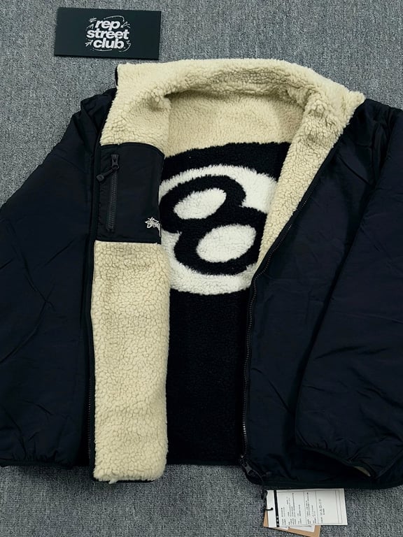Stüssy 8 Ball Sherpa Reversible Jacket - 35