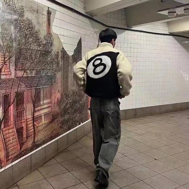 Stüssy 8 Ball Sherpa Reversible Jacket - 37