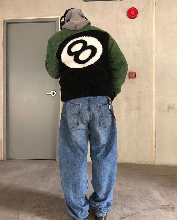 Stüssy 8 Ball Sherpa Reversible Jacket - 43