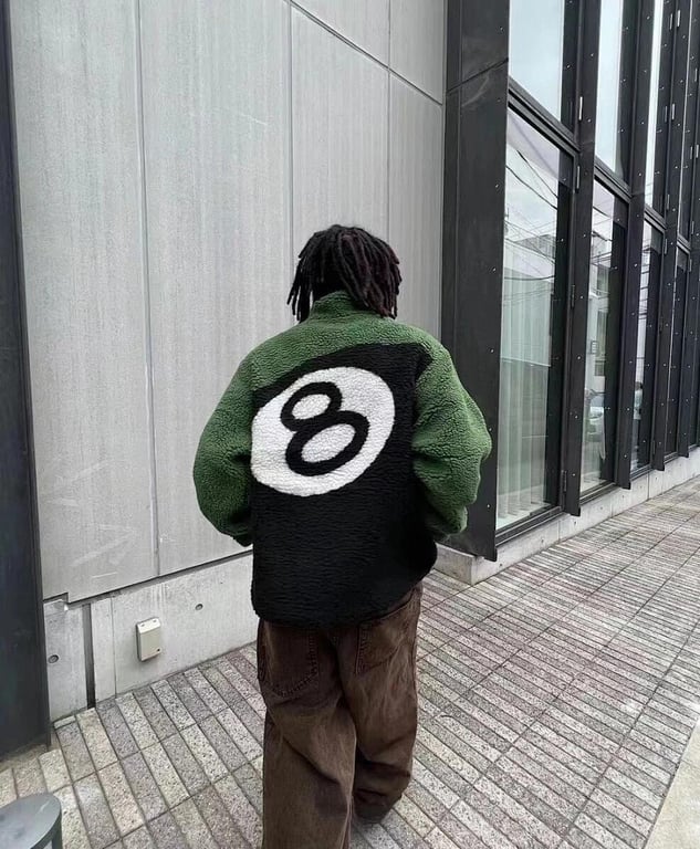 Stüssy 8 Ball Sherpa Reversible Jacket - 48