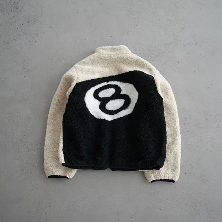 Stüssy 8 Ball Sherpa Reversible Jacket - 7