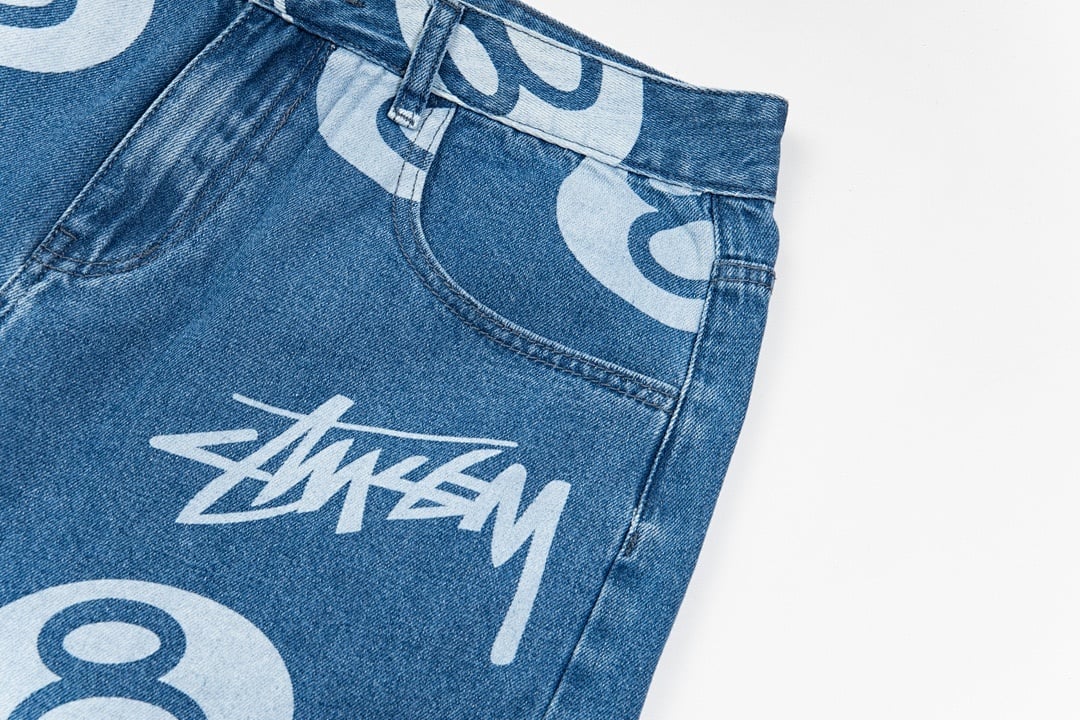 Stüssy No.8 Print Denim Shorts - 11