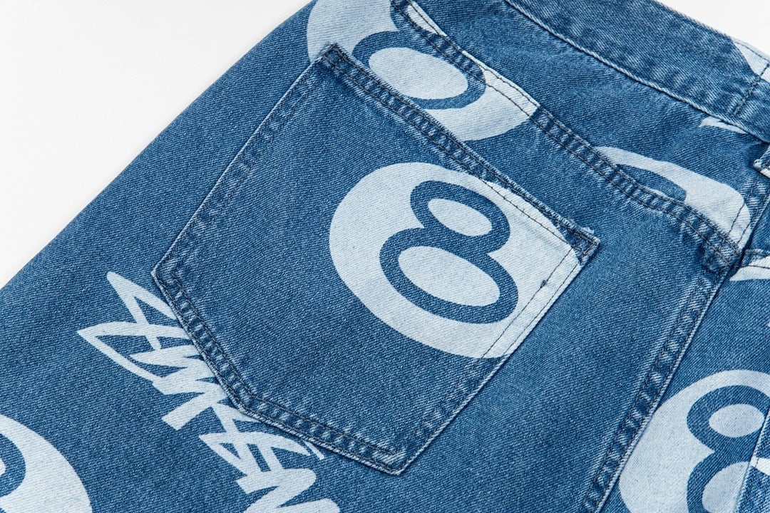 Stüssy No.8 Print Denim Shorts - 13