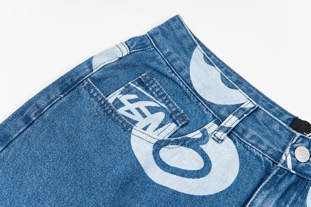 Stüssy No.8 Print Denim Shorts - 19