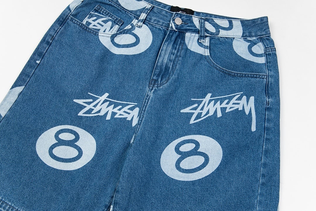 Stüssy No.8 Print Denim Shorts - 20