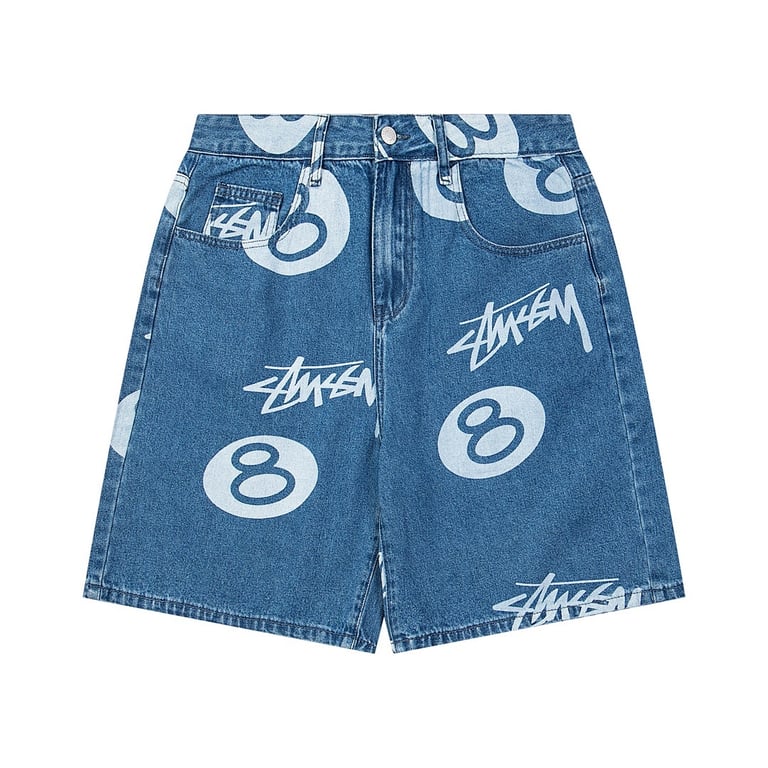 Stüssy No.8 Print Denim Shorts - 3
