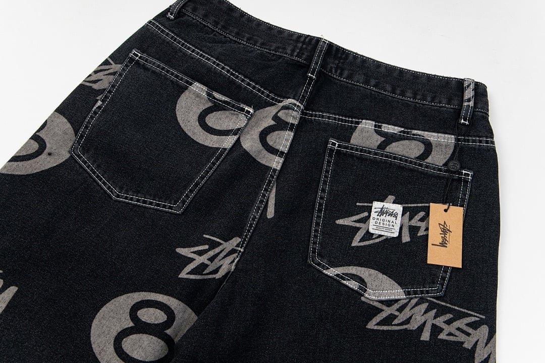 Stüssy No.8 Print Denim Shorts - 23