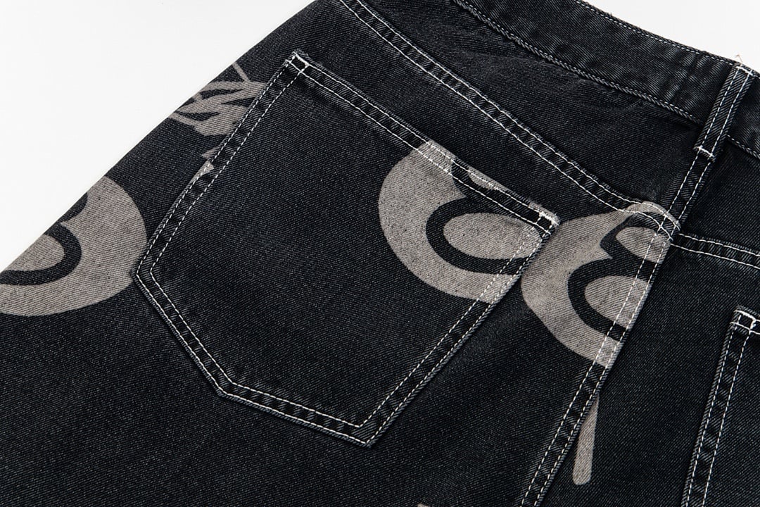 Stüssy No.8 Print Denim Shorts - 28