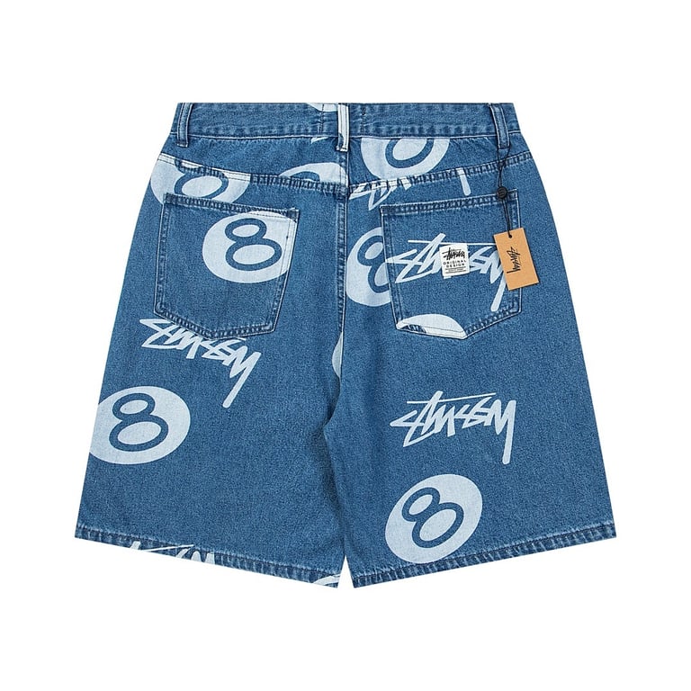 Stüssy No.8 Print Denim Shorts - 4