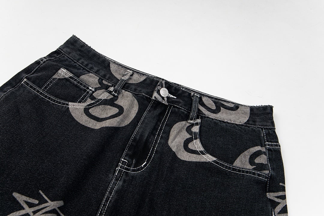 Stüssy No.8 Print Denim Shorts - 35