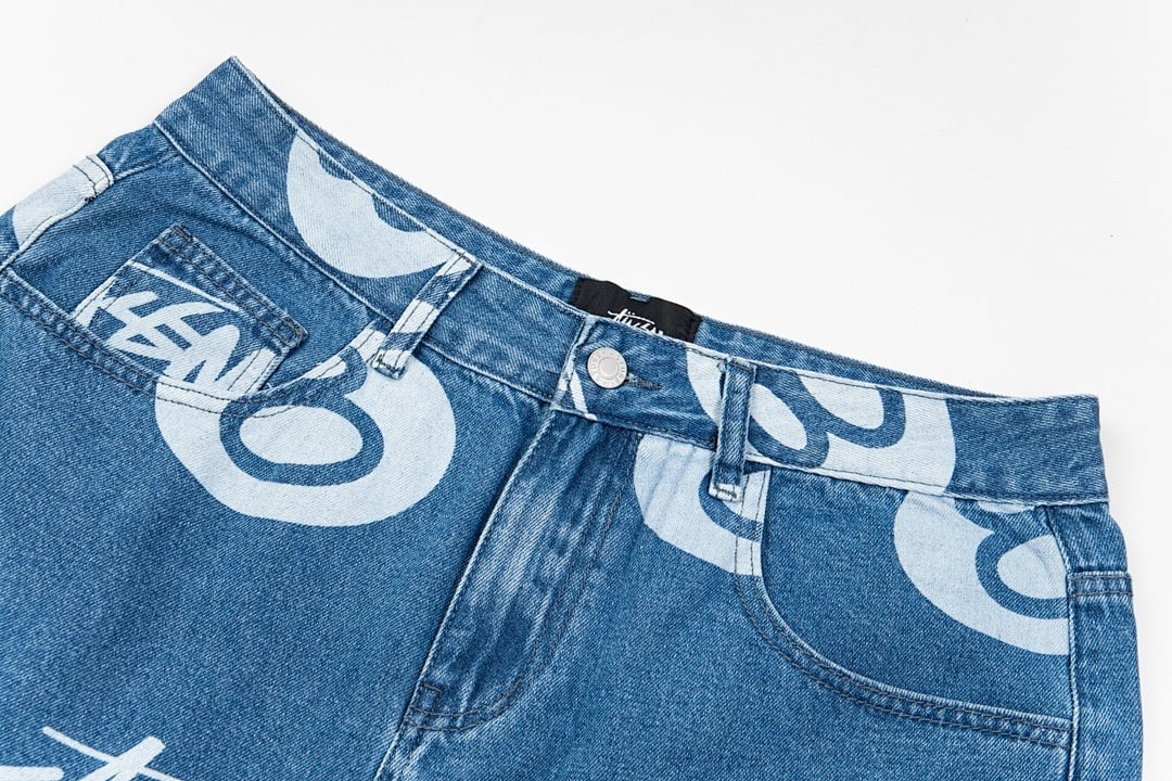Stüssy No.8 Print Denim Shorts - 7