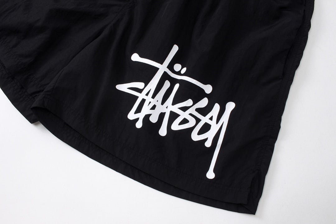 Stüssy Classic Solid Logo Loose-Fit Shorts Black - 5