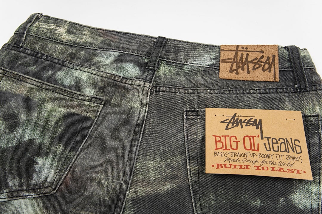Stüssy Big Ol' Jean STENPAT Camo Denim Shorts - 12