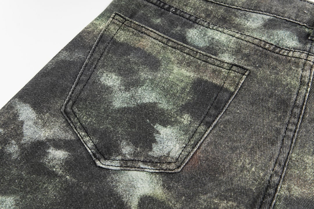 Stüssy Big Ol' Jean STENPAT Camo Denim Shorts - 14