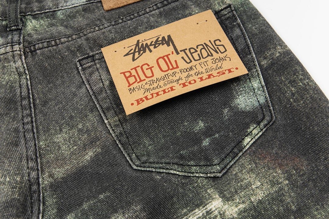 Stüssy Big Ol' Jean STENPAT Camo Denim Shorts - 15