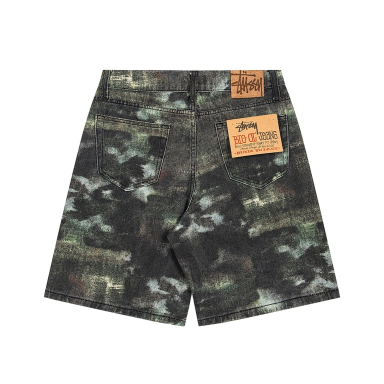 Stüssy Big Ol' Jean STENPAT Camo Denim Shorts - 4