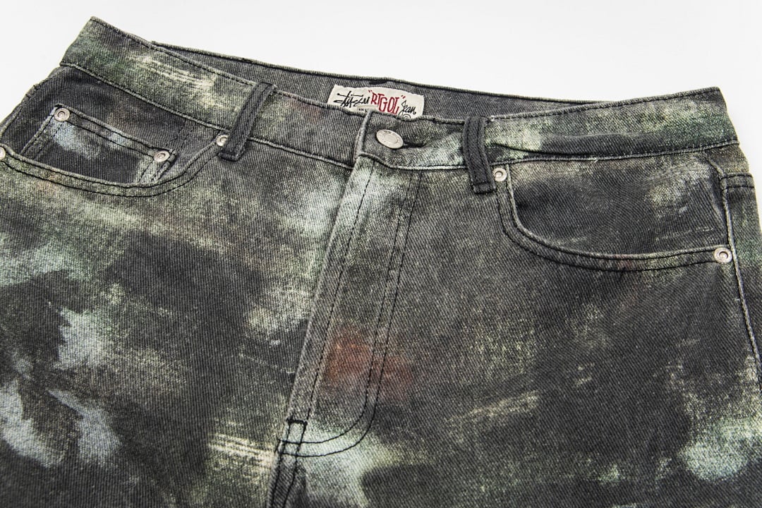 Stüssy Big Ol' Jean STENPAT Camo Denim Shorts - 5