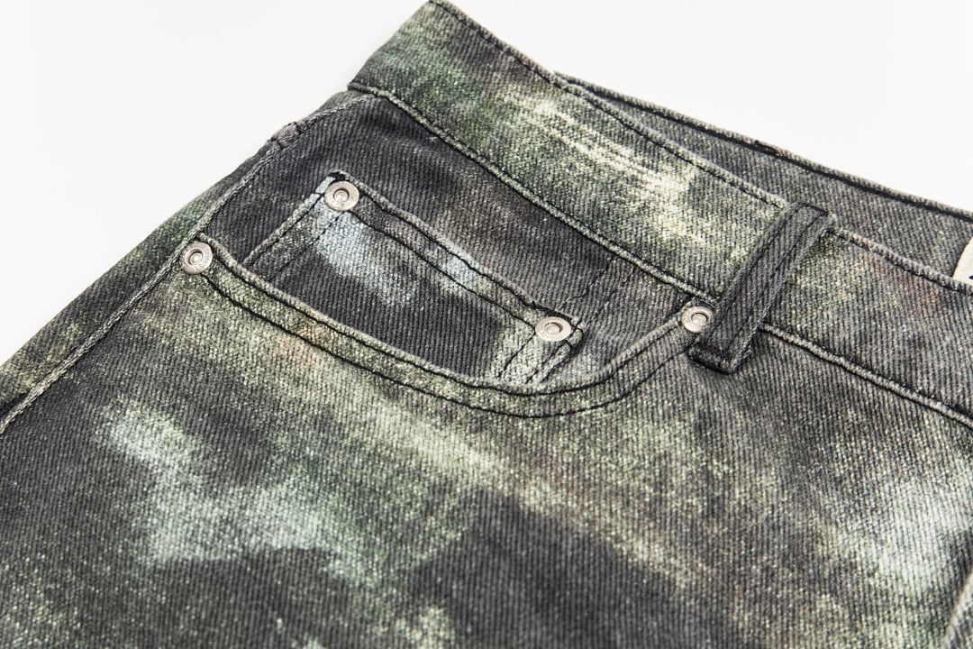Stüssy Big Ol' Jean STENPAT Camo Denim Shorts - 6