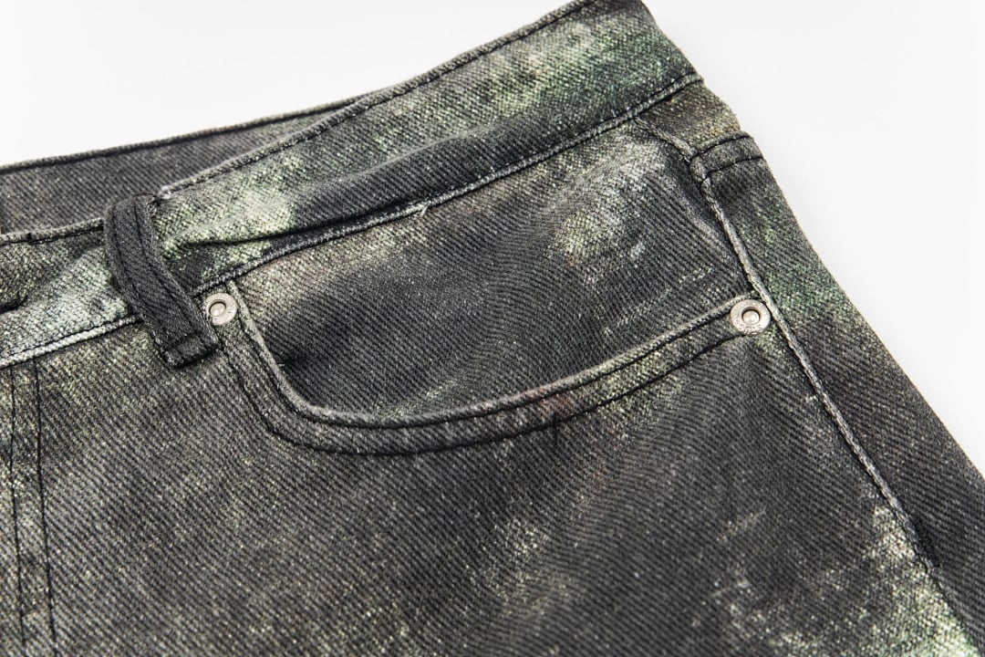 Stüssy Big Ol' Jean STENPAT Camo Denim Shorts - 7