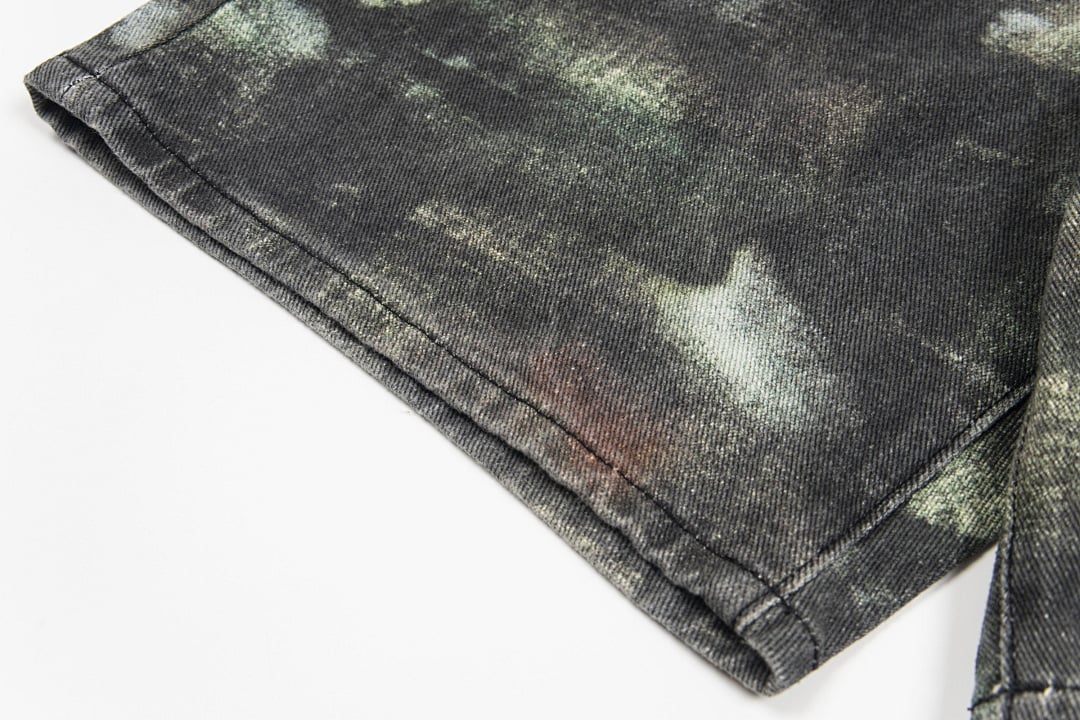 Stüssy Big Ol' Jean STENPAT Camo Denim Shorts - 9