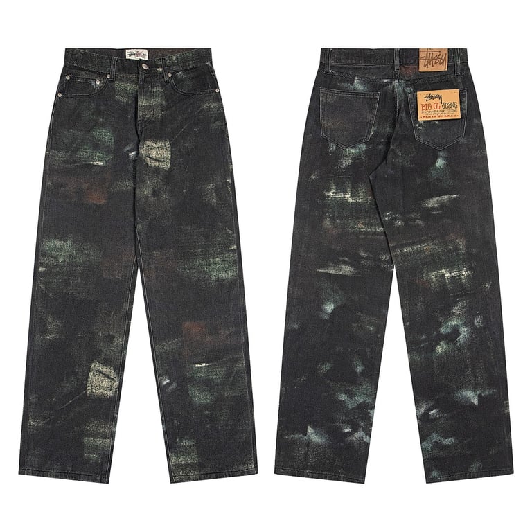 Stüssy FW24 Big Ol' Jean Stenpat Camo Relaxed Jeans - 2