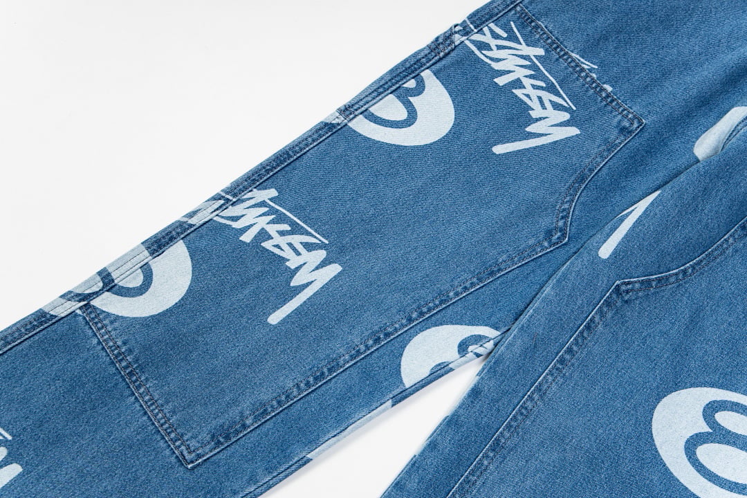 Stüssy 8-Ball Full Print Denim Pants - 11