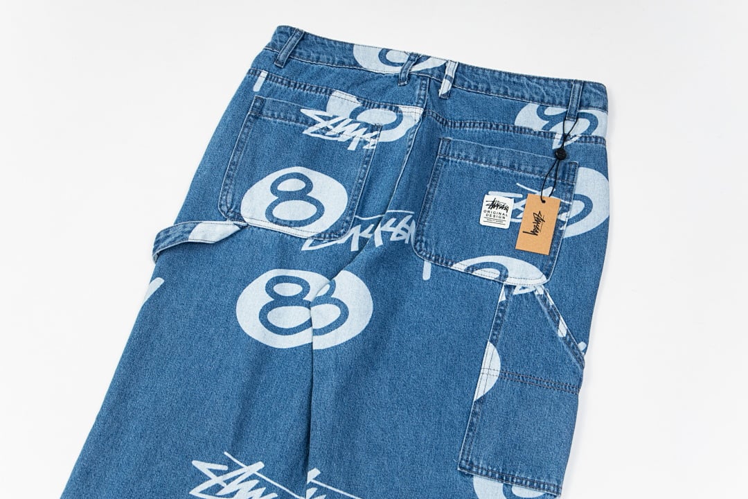 Stüssy 8-Ball Full Print Denim Pants - 16