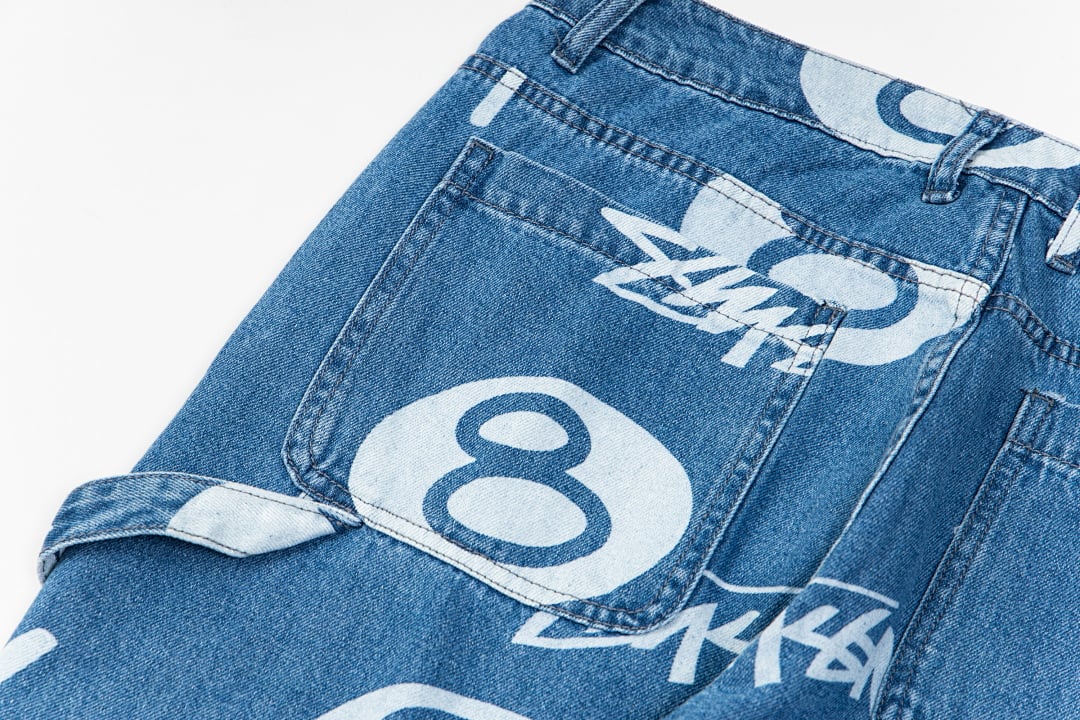 Stüssy 8-Ball Full Print Denim Pants - 18