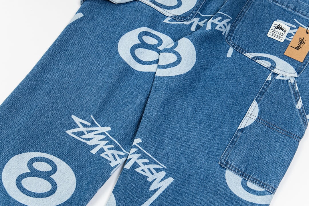 Stüssy 8-Ball Full Print Denim Pants - 20