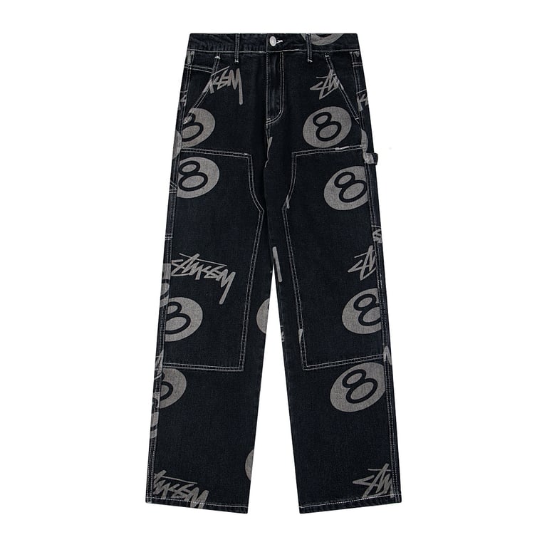 Stüssy 8-Ball Full Print Denim Pants - 3