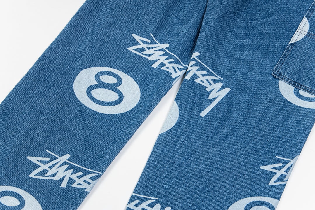 Stüssy 8-Ball Full Print Denim Pants - 21
