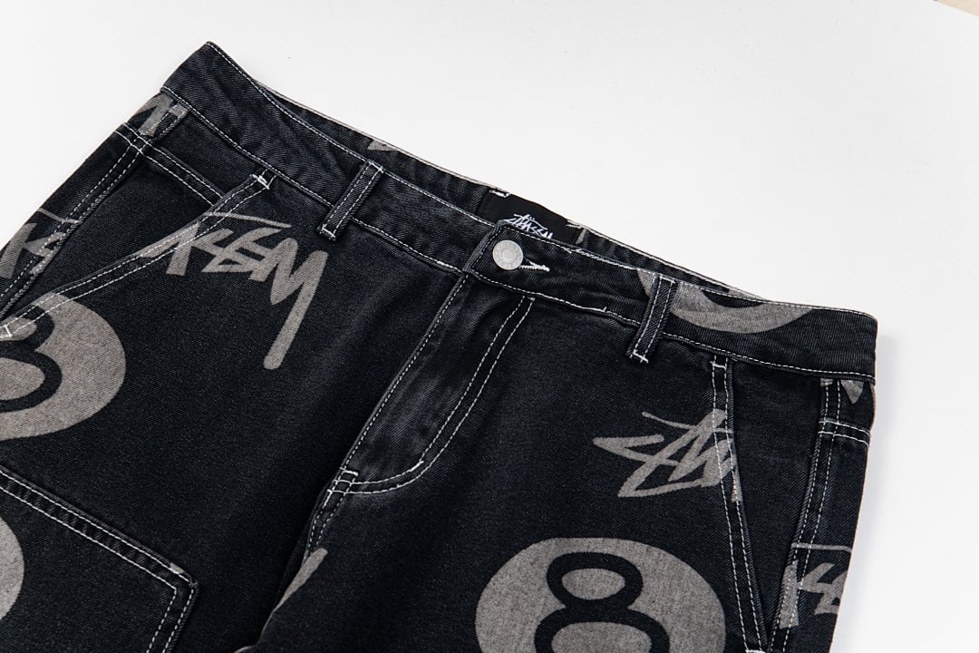 Stüssy 8-Ball Full Print Denim Pants - 22