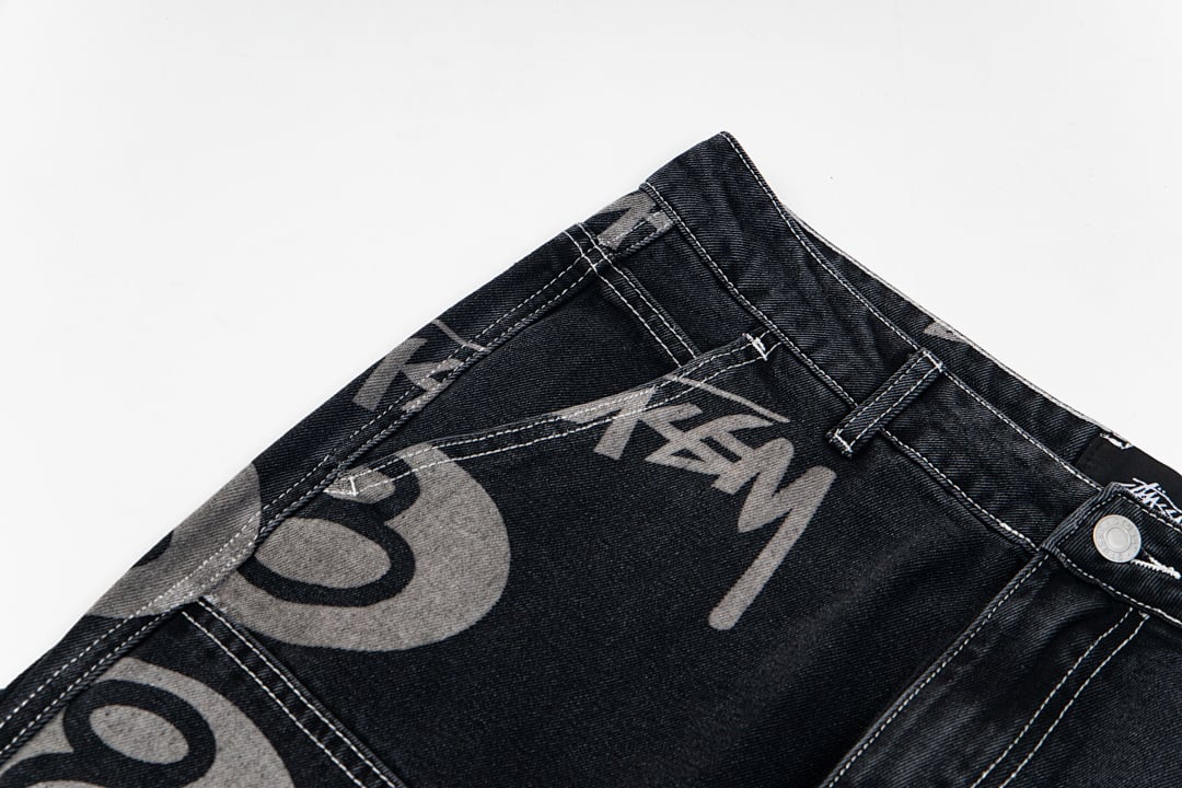 Stüssy 8-Ball Full Print Denim Pants - 24