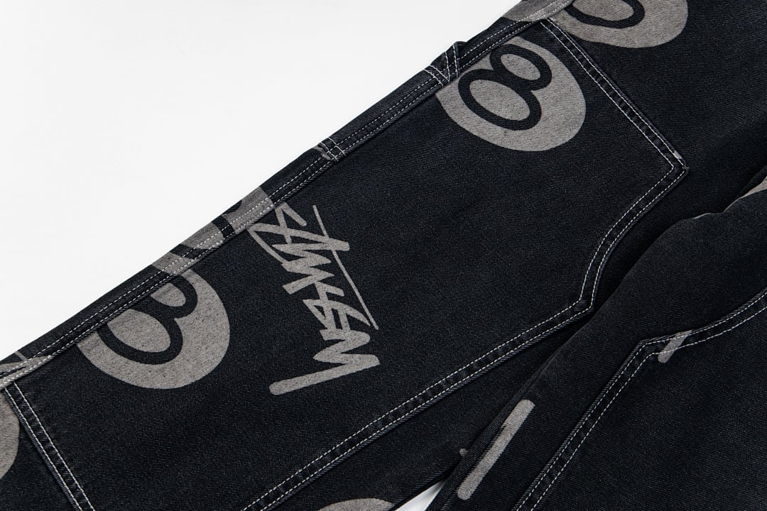 Stüssy 8-Ball Full Print Denim Pants - 27
