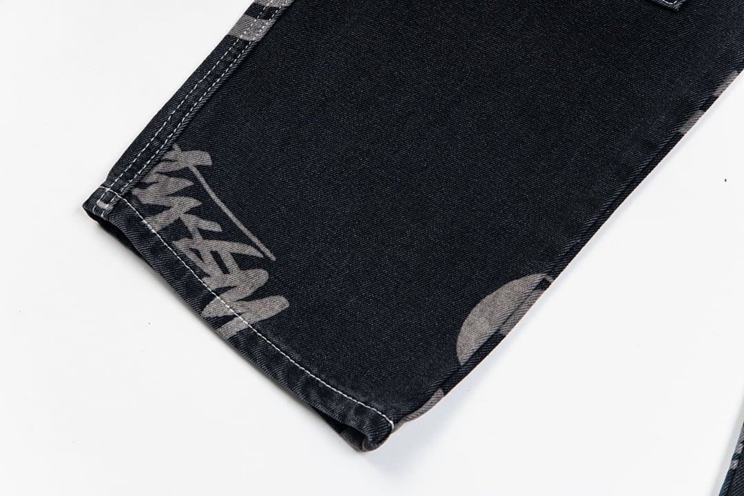 Stüssy 8-Ball Full Print Denim Pants - 29