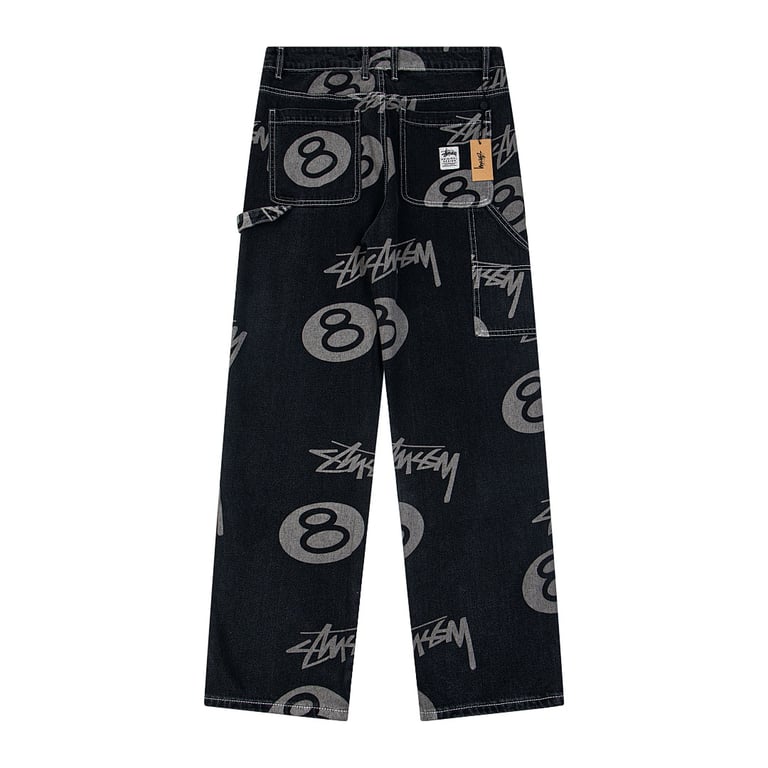 Stüssy 8-Ball Full Print Denim Pants - 4