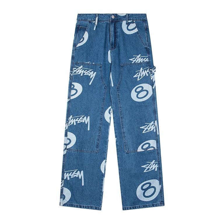 Stüssy 8-Ball Full Print Denim Pants - 5