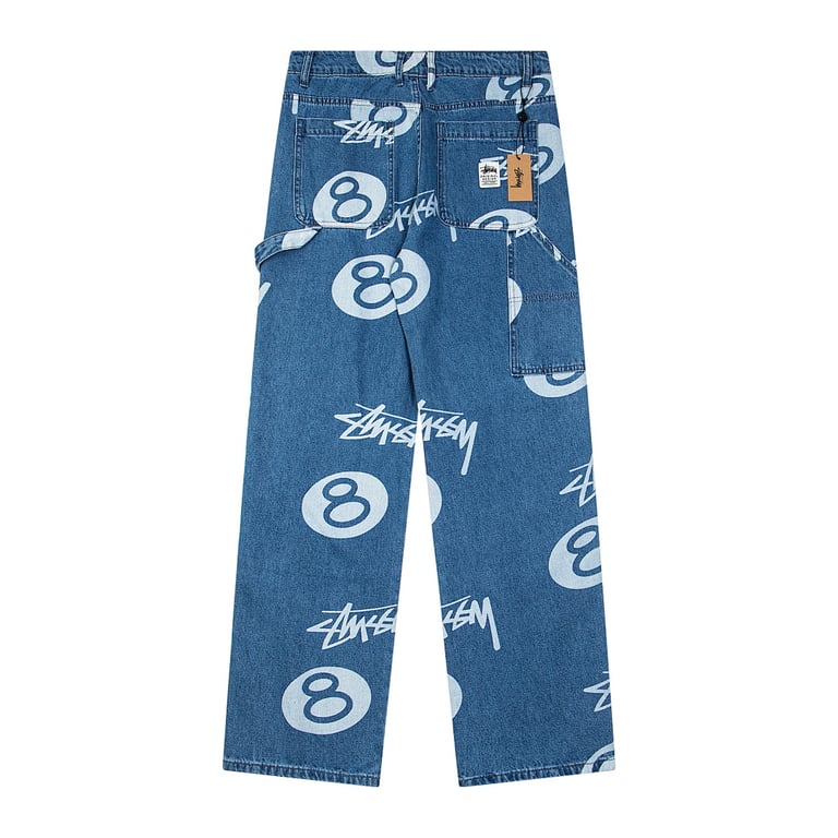 Stüssy 8-Ball Full Print Denim Pants - 6