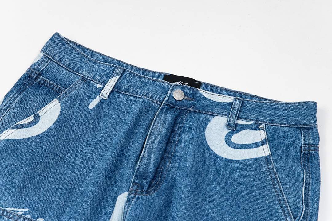 Stüssy 8-Ball Full Print Denim Pants - 7