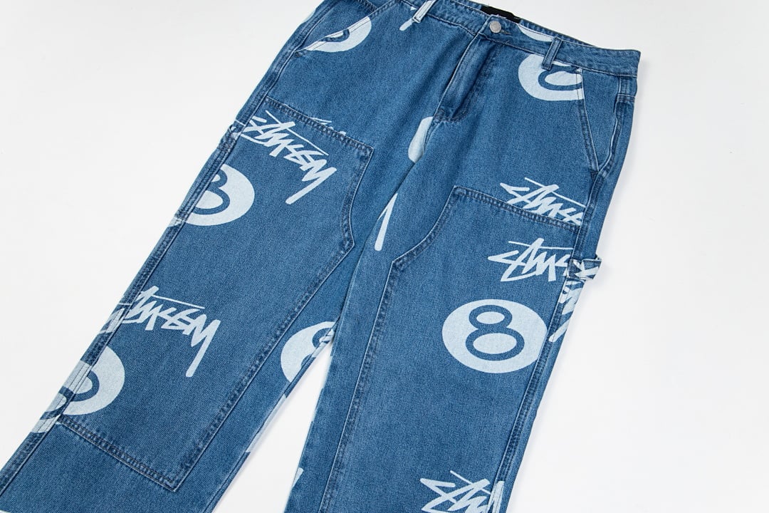 Stüssy 8-Ball Full Print Denim Pants - 8