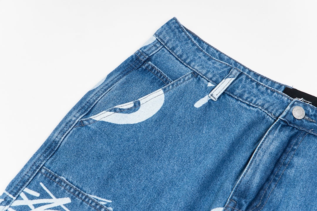 Stüssy 8-Ball Full Print Denim Pants - 9