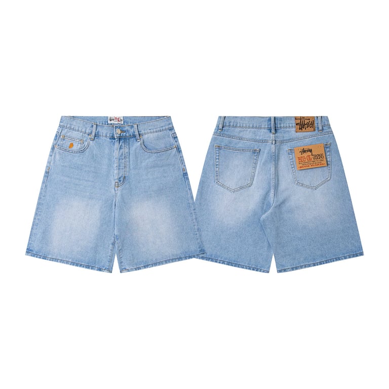 Stüssy Big Ol' Denim Shorts Light Blue - 3