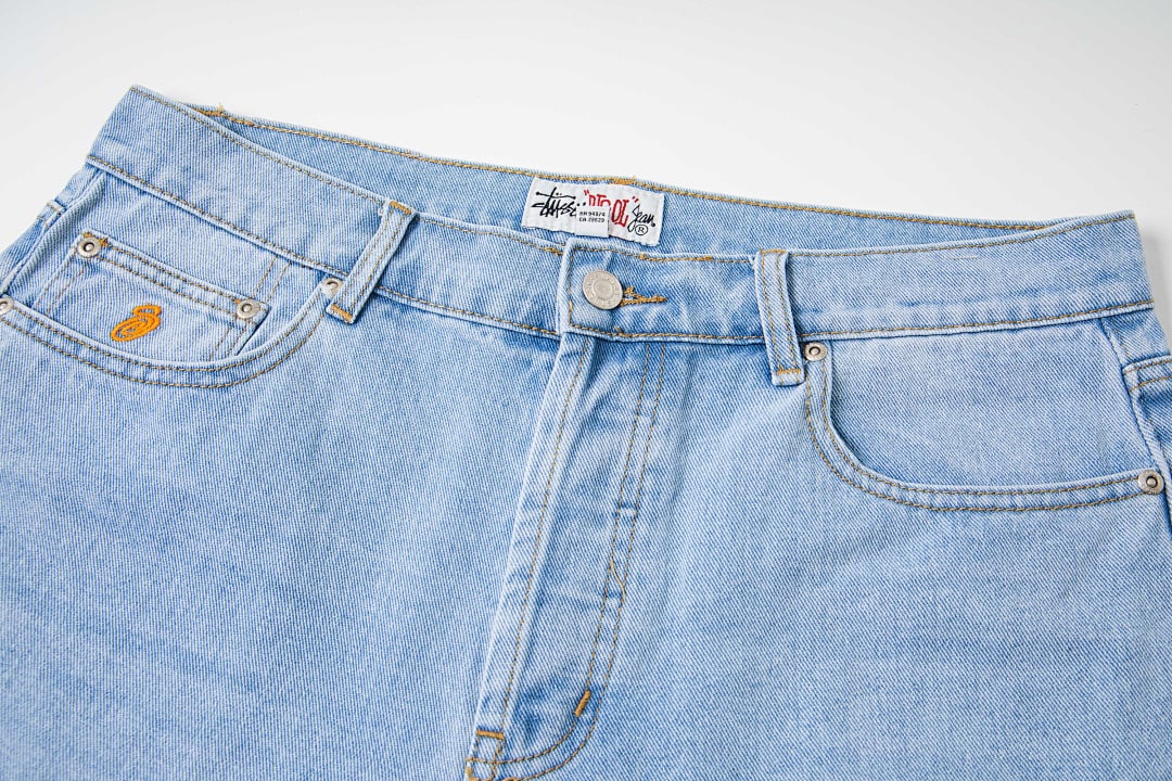 Stüssy Big Ol' Denim Shorts Light Blue - 5