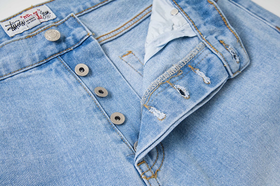 Stüssy Big Ol' Denim Shorts Light Blue - 7