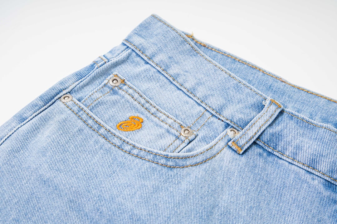Stüssy Big Ol' Denim Shorts Light Blue - 8