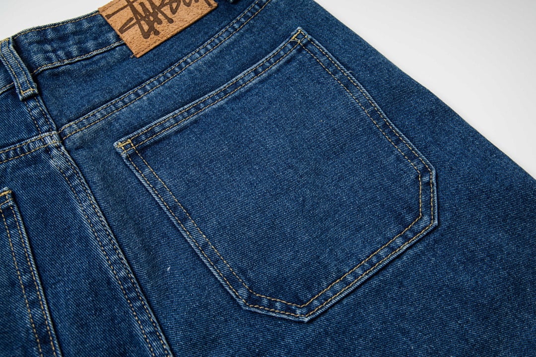 Stüssy SS25 Big Logo Denim Pants Blue - 12
