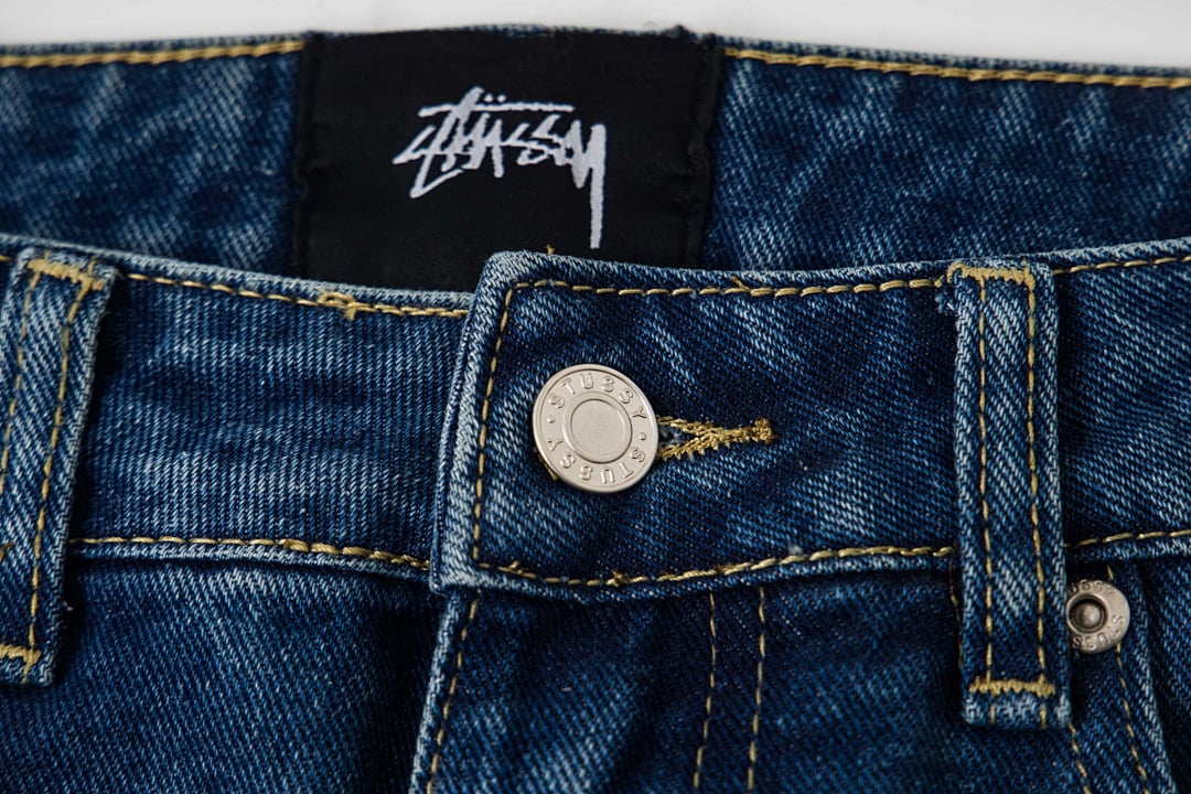 Stüssy SS25 Big Logo Denim Pants Blue - 14