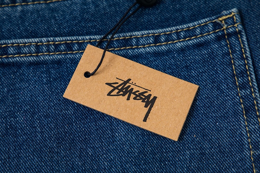 Stüssy SS25 Big Logo Denim Pants Blue - 17