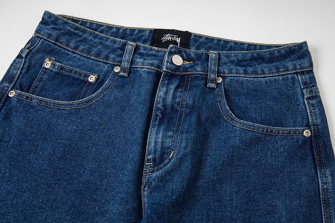Stüssy SS25 Big Logo Denim Pants Blue - 5