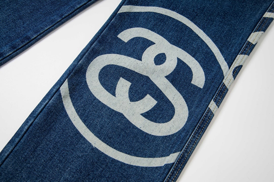 Stüssy SS25 Big Logo Denim Pants Blue - 10